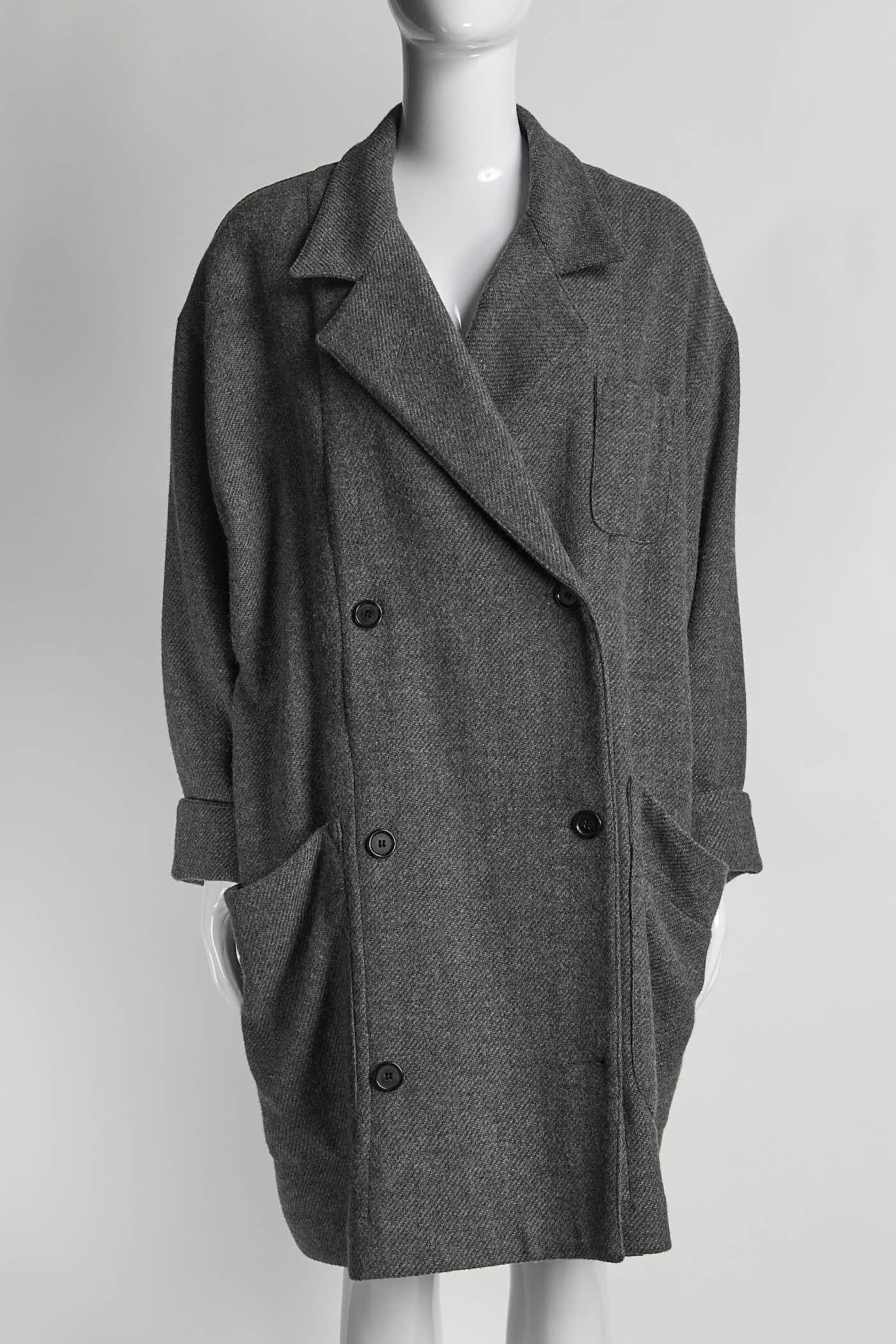 Smythe Grey Wool Coat O/S