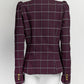 Smythe Purple Plaid Single Breasted Blazer 8