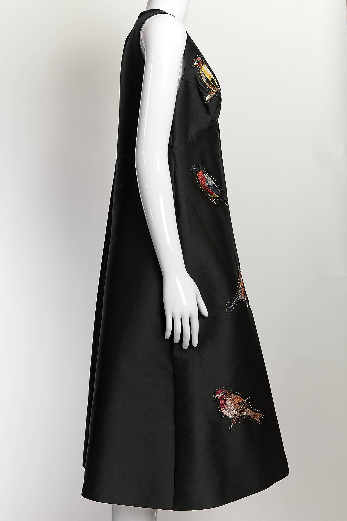 Stella McCartney Black Dress with Bireds Embroidered 42