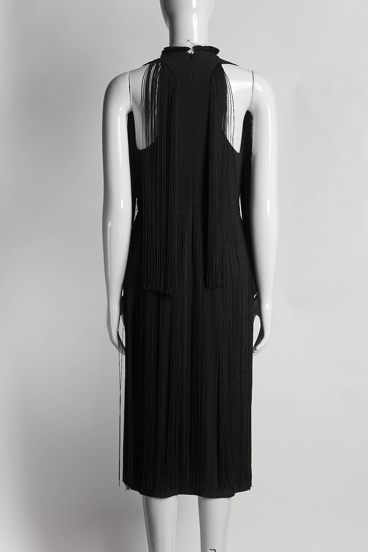 Stella McCartney Black Fringe Dress 40