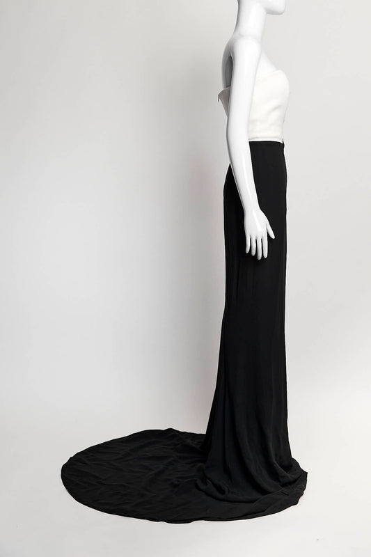Stella McCartney Black White Long Gown 42