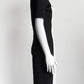 Stella McCartney Black/White Neck Knee-Length Dress 42