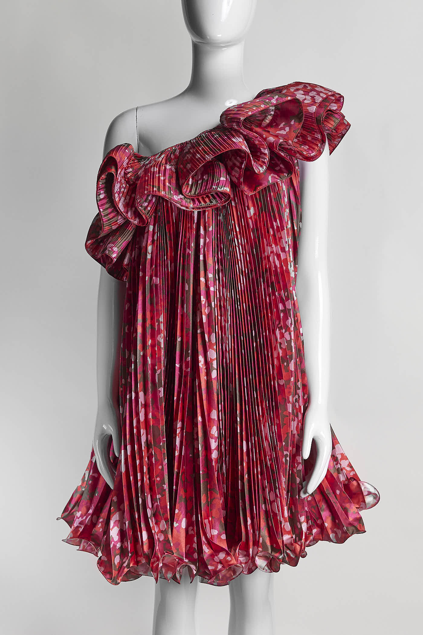 Stella McCartney Pleated Asymetrical Dress 38
