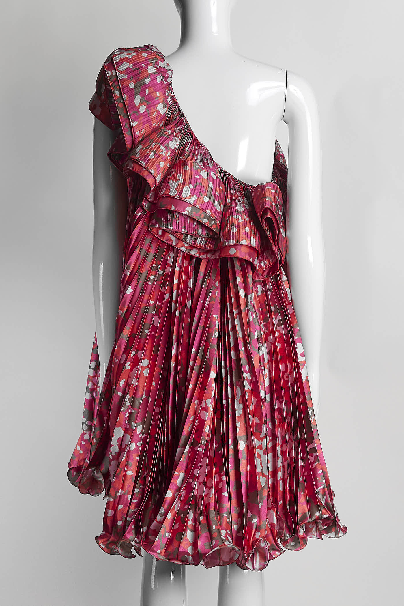 Stella McCartney Pleated Asymetrical Dress 38
