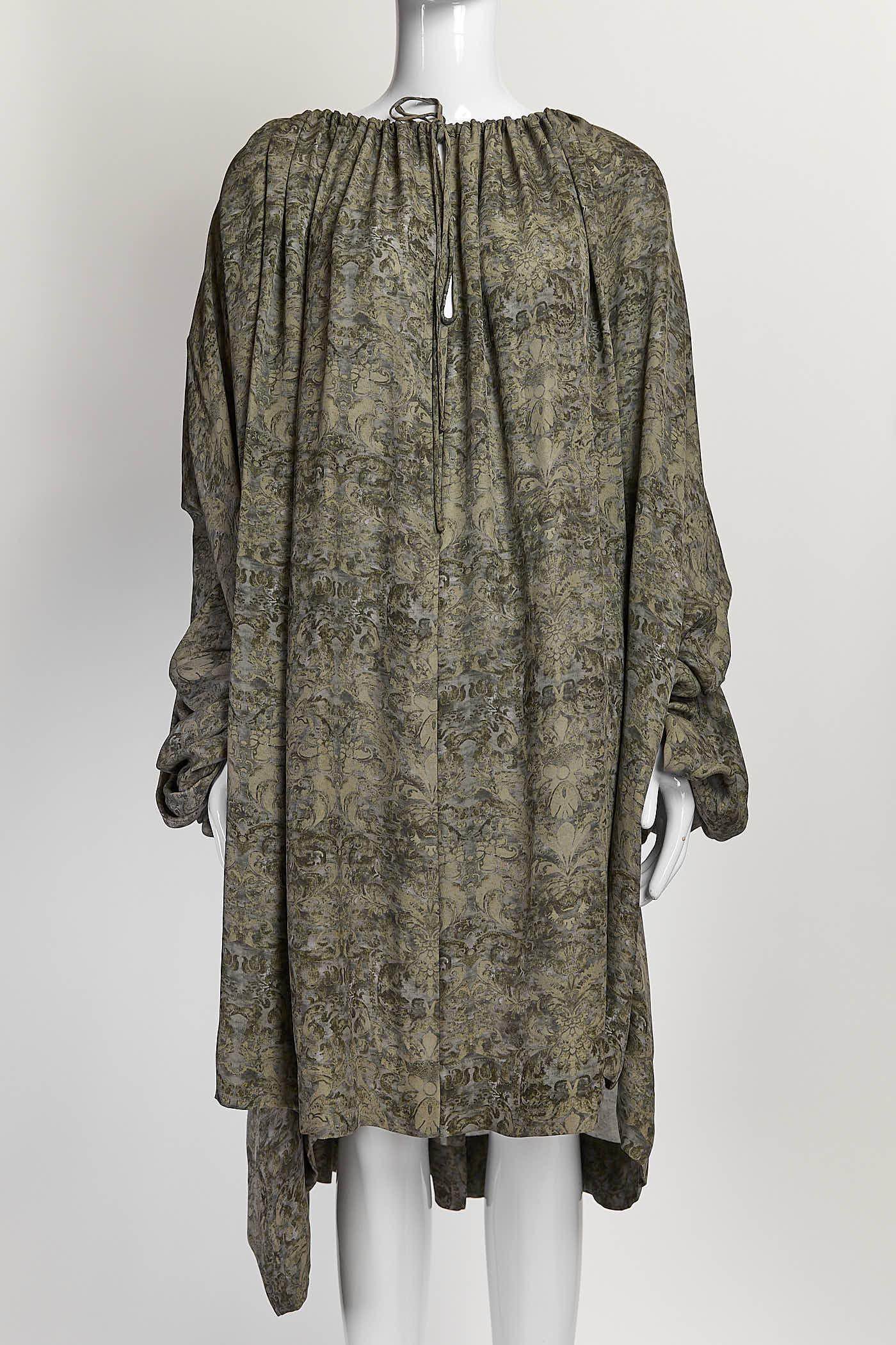 Stella Mccartney Green Silk Print Oversized Dress 36