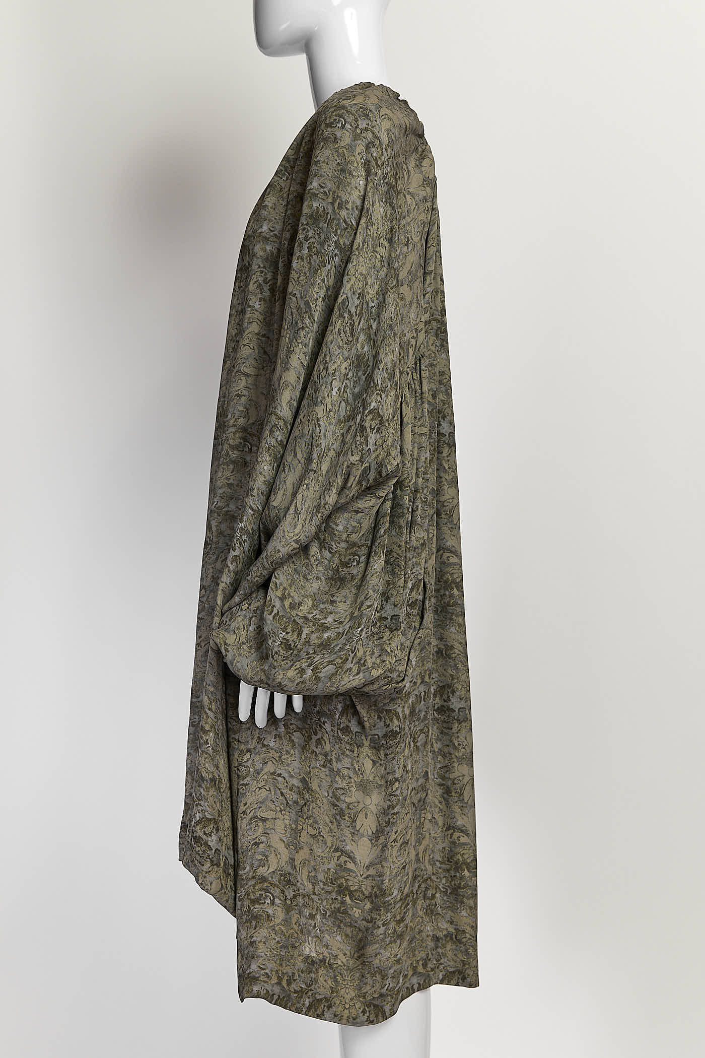 Stella Mccartney Green Silk Print Oversized Dress 36