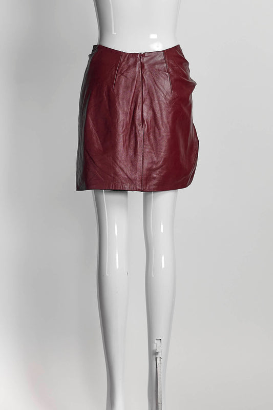 The Mannei Burgundy Mini Skirt 38