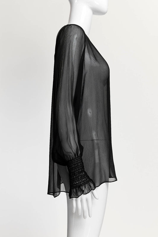 The Row Black Blouse S