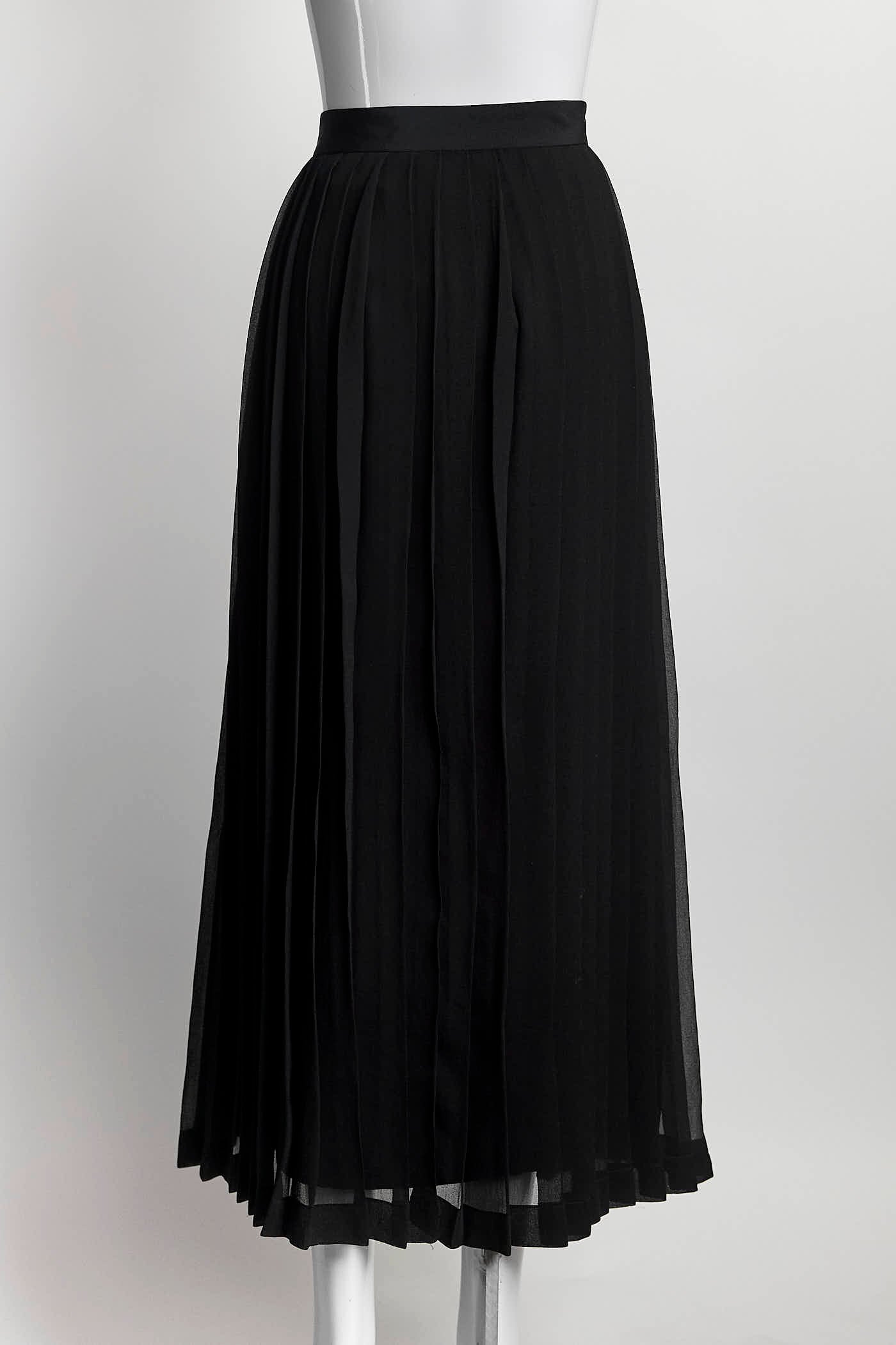 The Row Black Pleated Skirt L