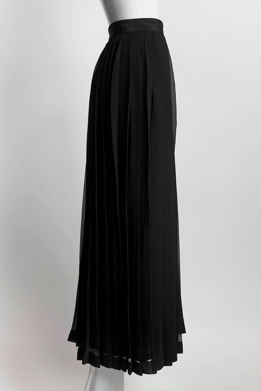 The Row Black Pleated Skirt L
