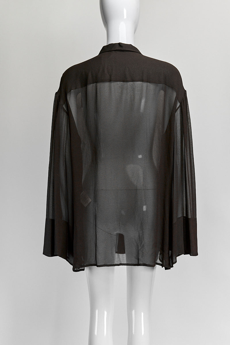 The Row Black Sarabeth Blouse M