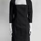 The Row Gamner Black Dress with Square Neckline 4