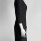 The Row Gamner Black Dress with Square Neckline 4