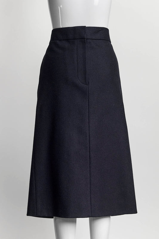 The Row Navy Wool Skirt 4