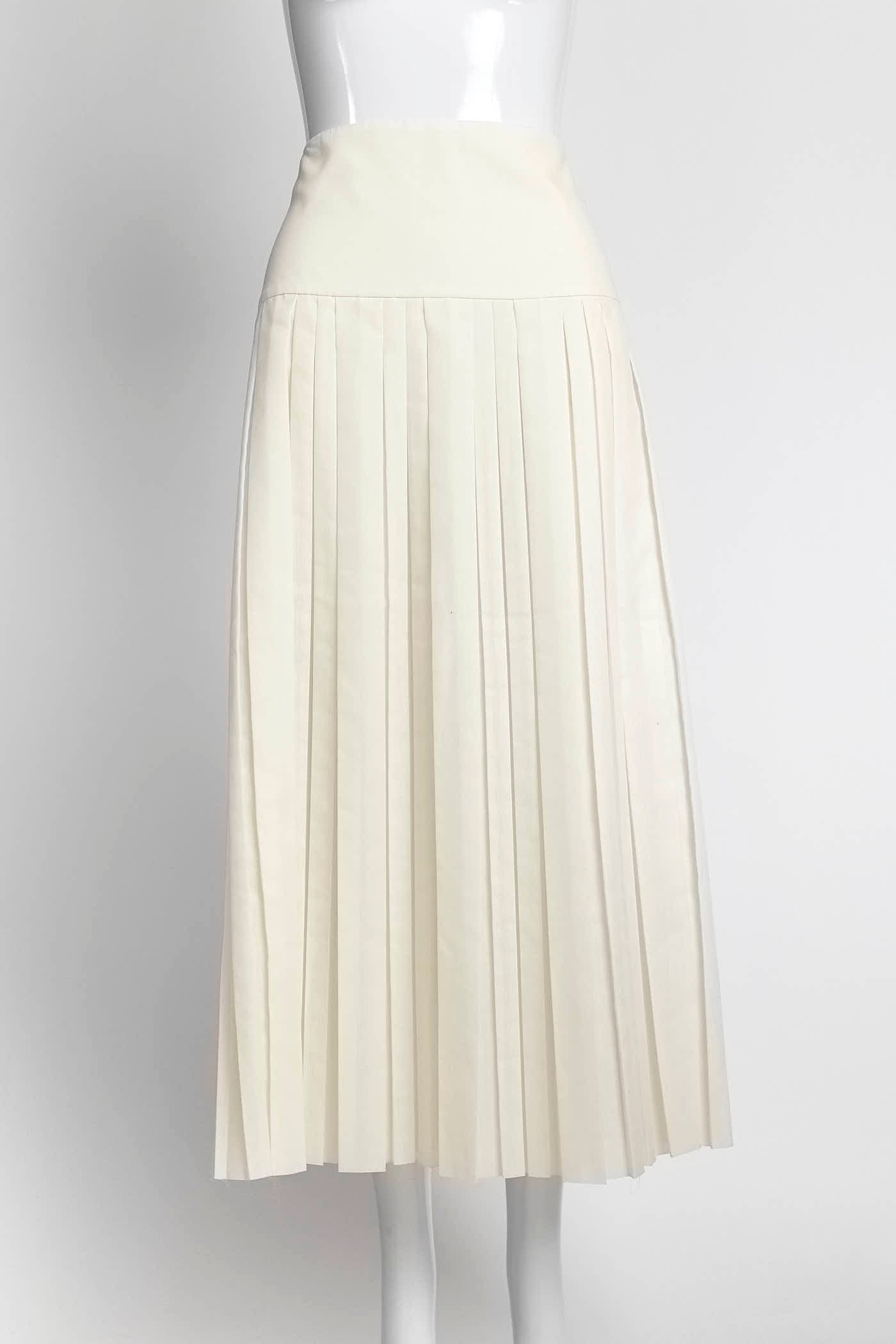 The Row White Pleated Skirt 14