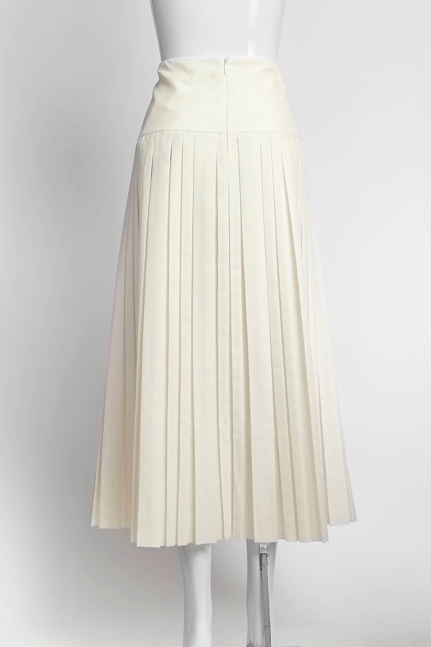 The Row White Pleated Skirt 14