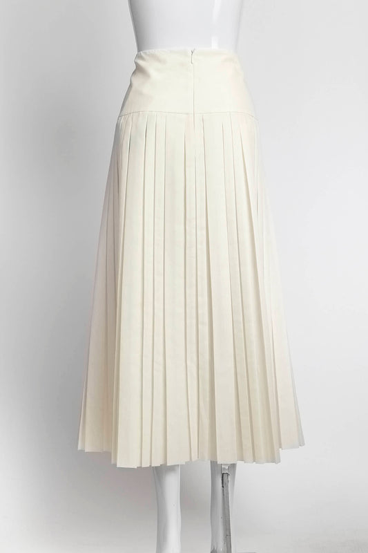 The Row White Pleated Skirt 14