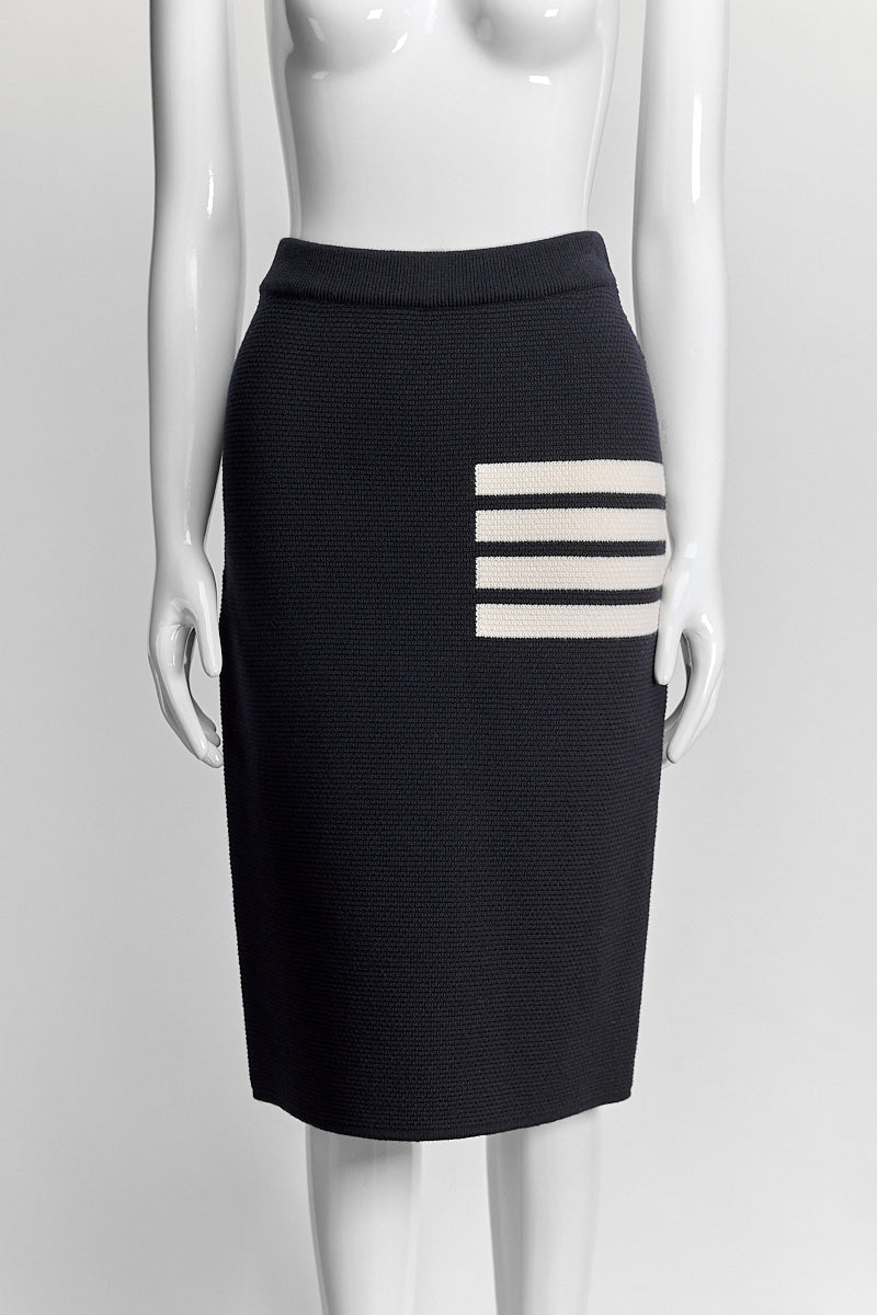 Thom Browne 4-Bar Fitted Skirt IT40