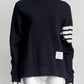 Thom Browne Classic Navy Loopback Cotton Sweatshirt 2