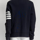 Thom Browne Classic Navy Loopback Cotton Sweatshirt 2