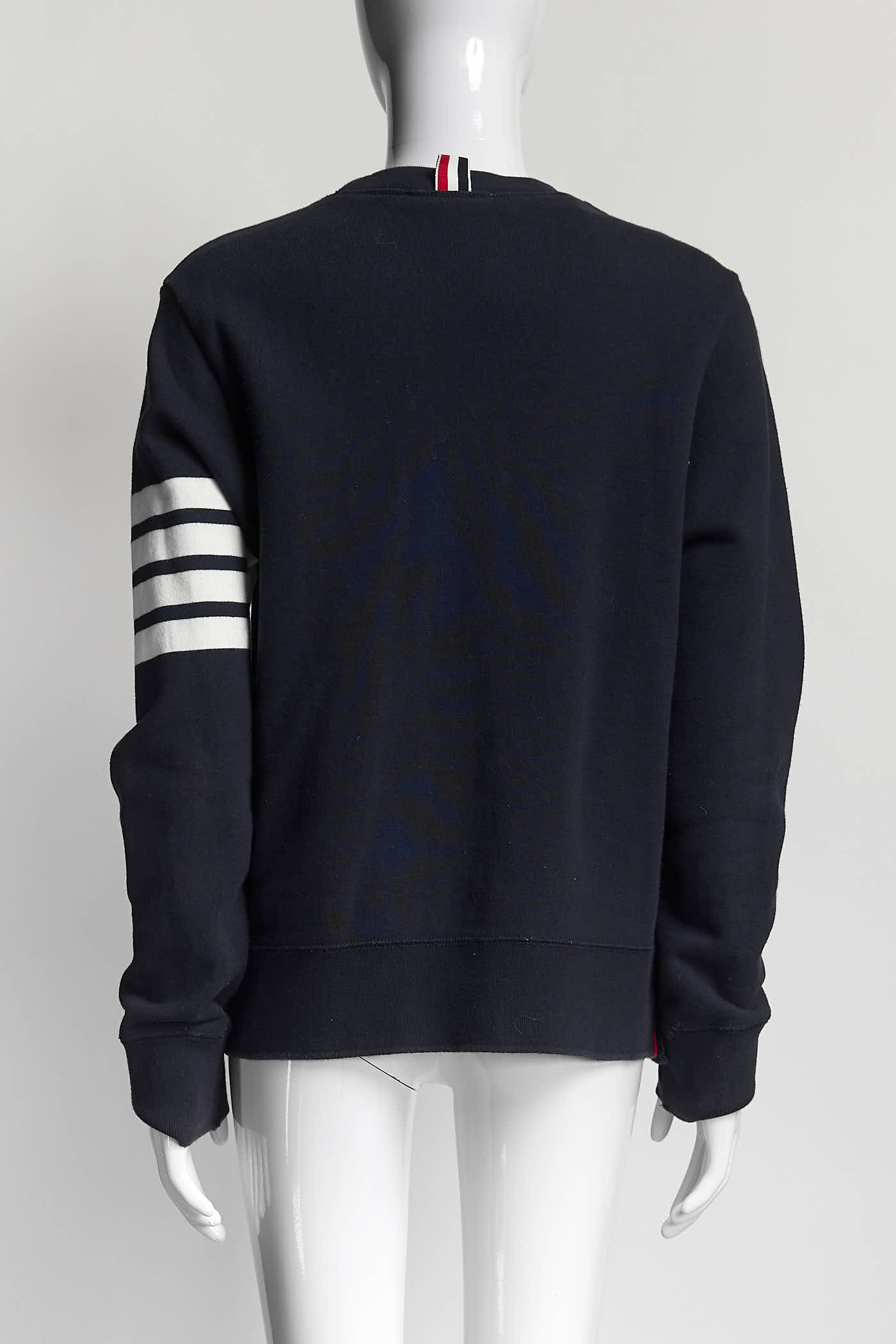 Thom Browne Classic Navy Loopback Cotton Sweatshirt 2