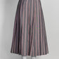 Thom Browne Grey Pleated Striped Midi Skirt 46