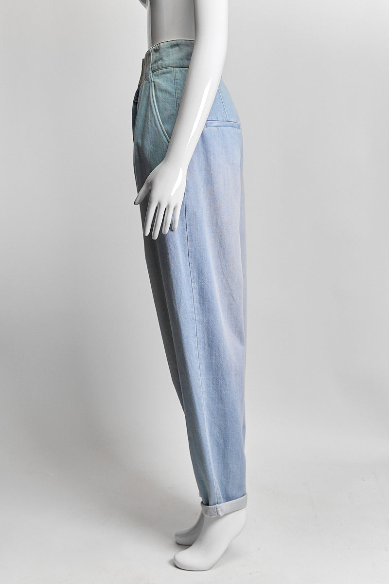 Tibi Light Blue Denim Pant 4