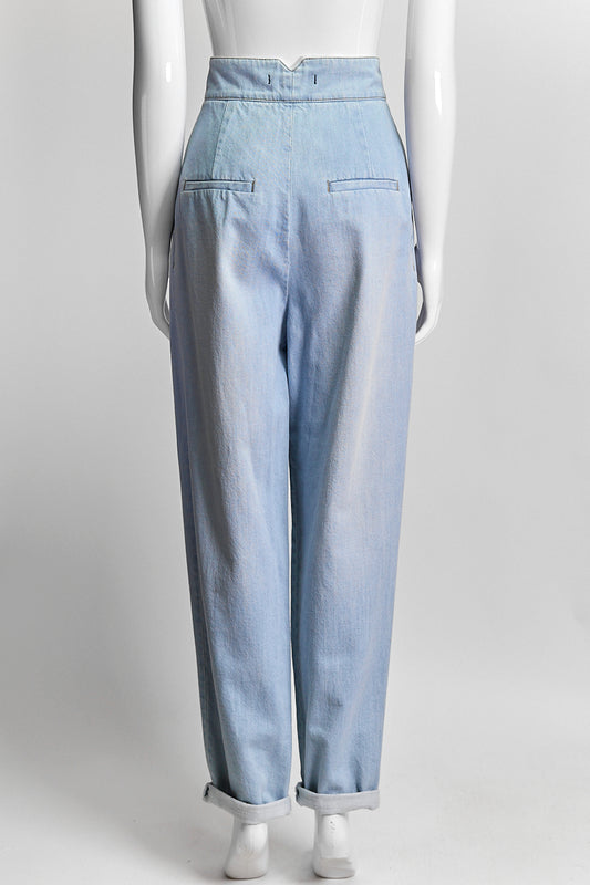 Tibi Light Blue Denim Pant 4