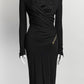 Tom Ford Black Dress with Zipper Detail 40