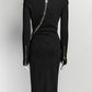 Tom Ford Black Dress with Zipper Detail 40