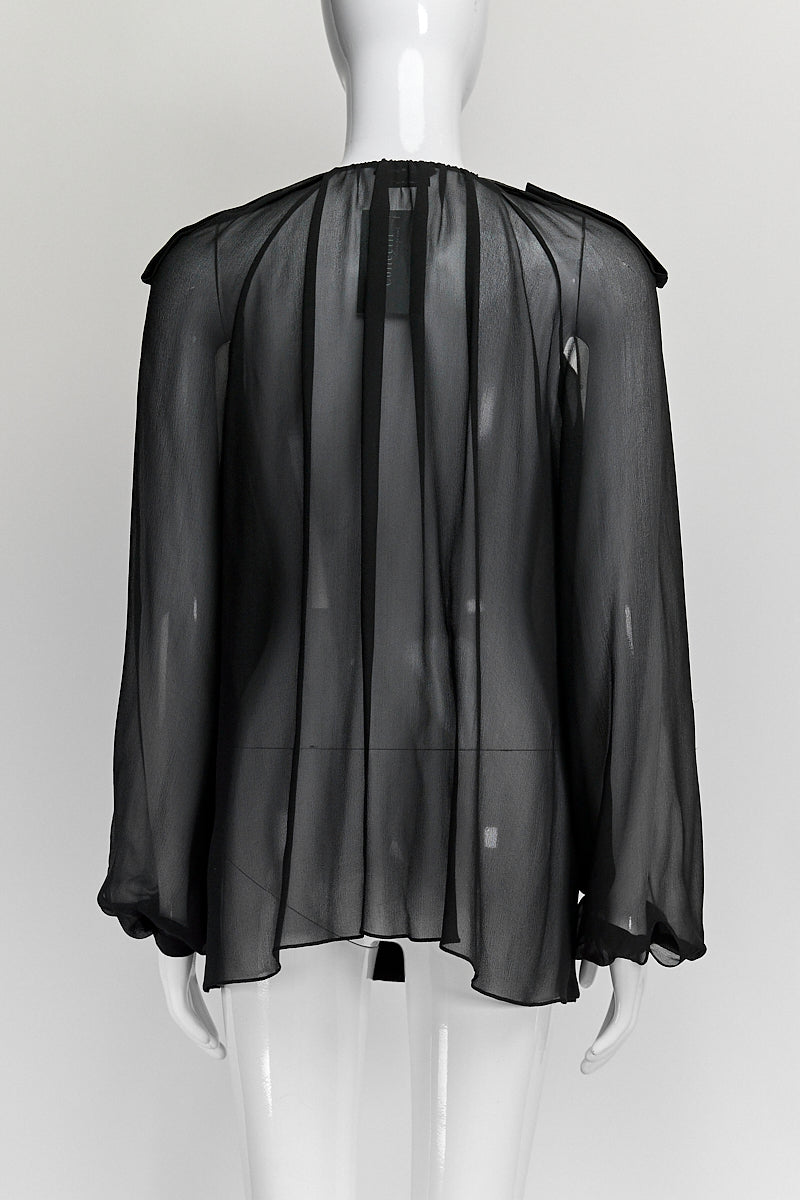 Tom Ford Black Silk Blouse IT 40