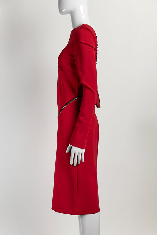 Tom Ford Red Long Sleeve Dress IT 40