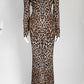 Tom Ford Twist-front Leopard-print Jersey Maxi Dress IT 40