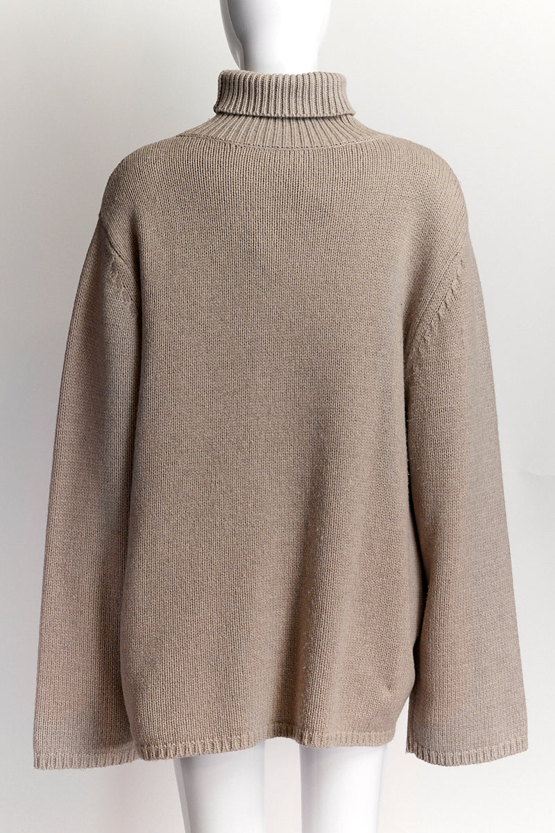 Totême Beige Wool & Cashmere Turtleneck  Sweater M