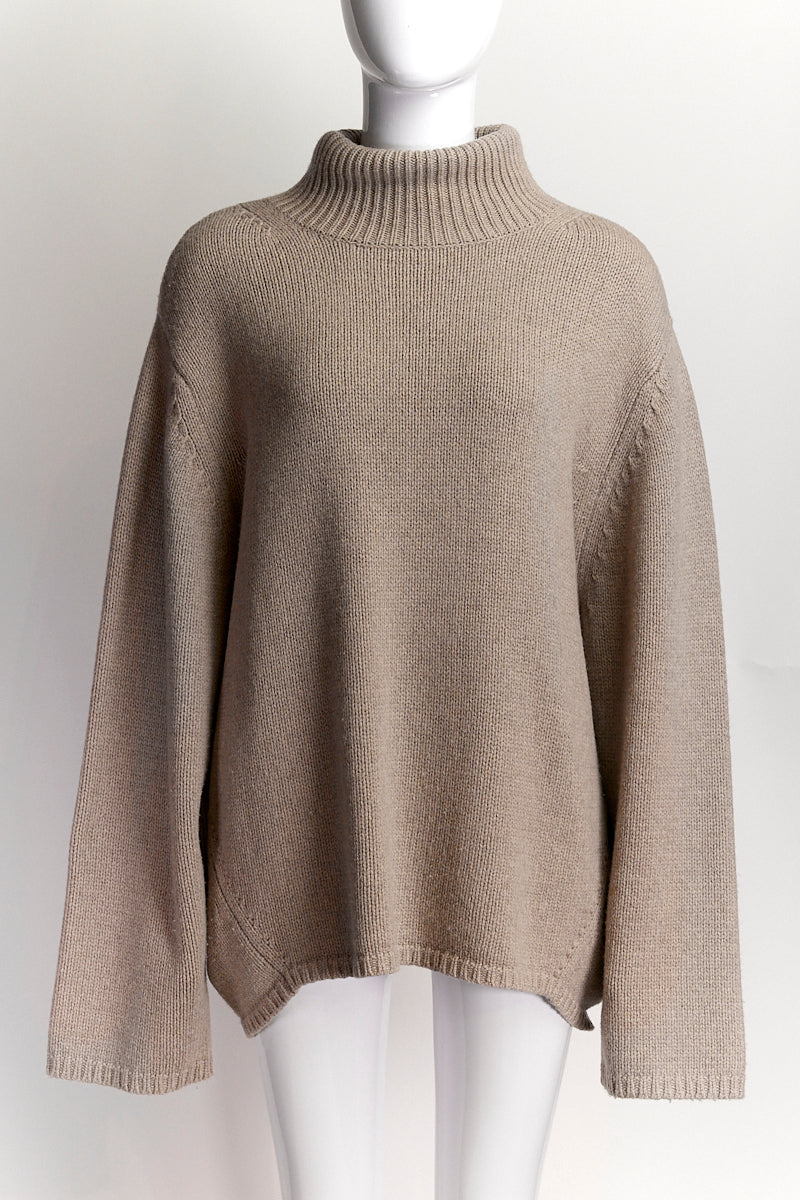 Totême Beige Wool & Cashmere Turtleneck  Sweater M