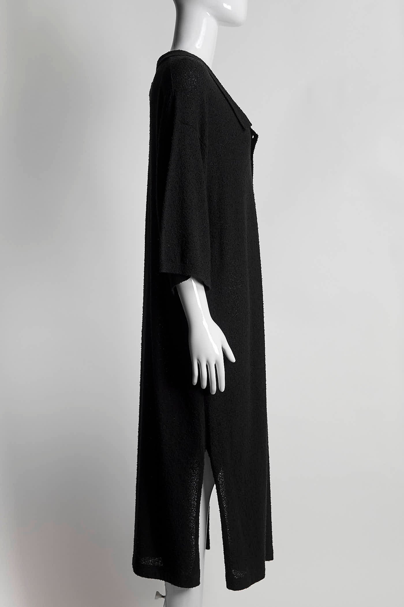 Toteme Black Terry Knit Beach Dress XXS