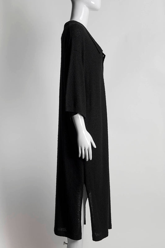 Toteme Black Terry Knit Beach Dress XXS