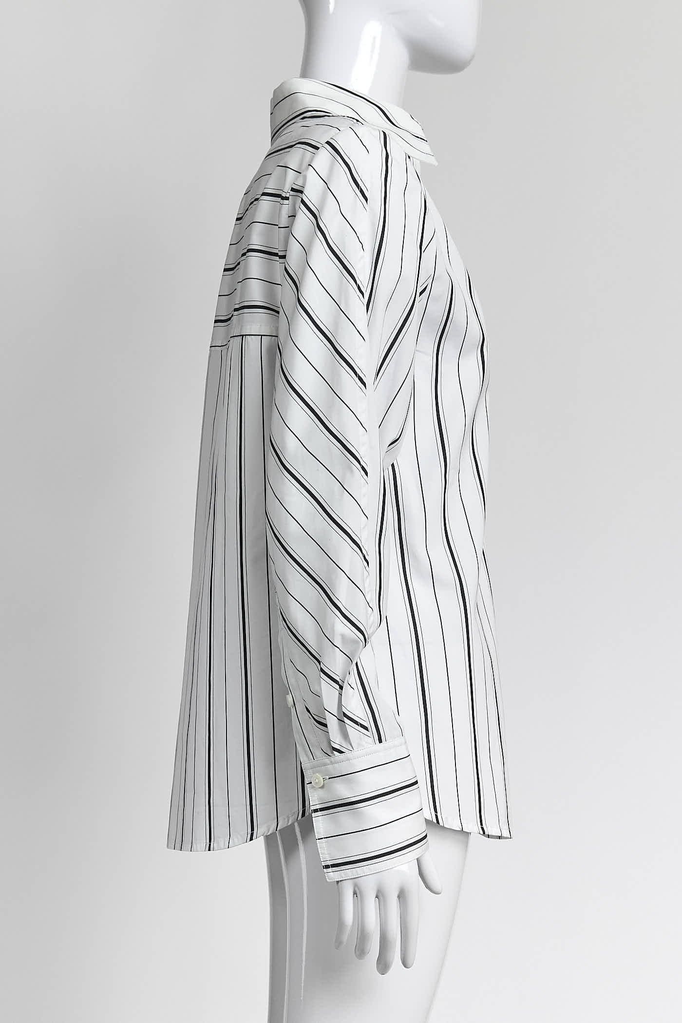 Toteme Black/White Striped Blouse S