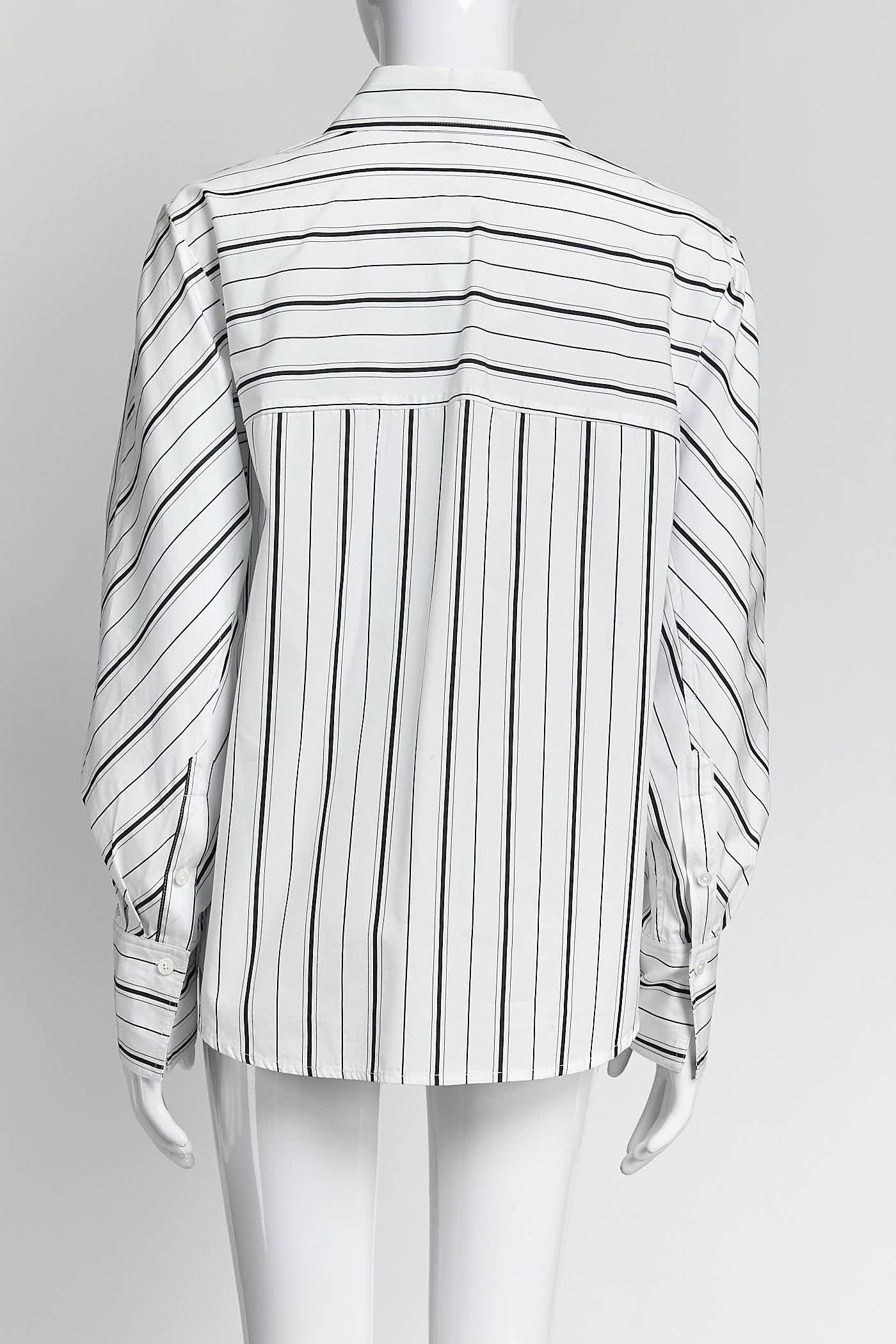 Toteme Black/White Striped Blouse S