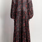 Ulla Johnson Black Silk Floral Long Dress US6