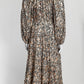 Ulla Johnson Black/Yellow Floral Print Long Dress