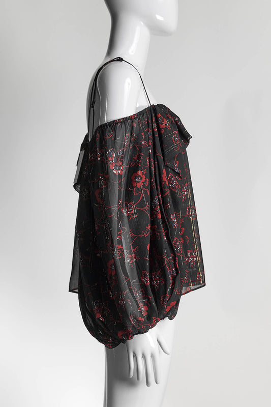 Ulla Johnson Floral Ruffled Blouse US4