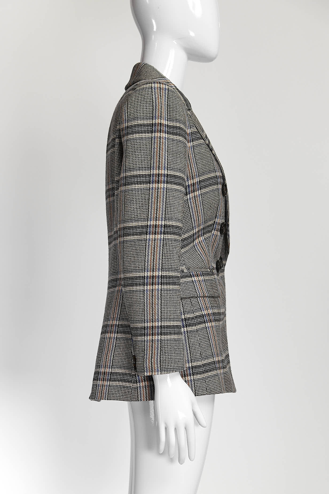 VERONICA BEARD Miller Dickey Double-Breasted Blazer In Plaid Print 4