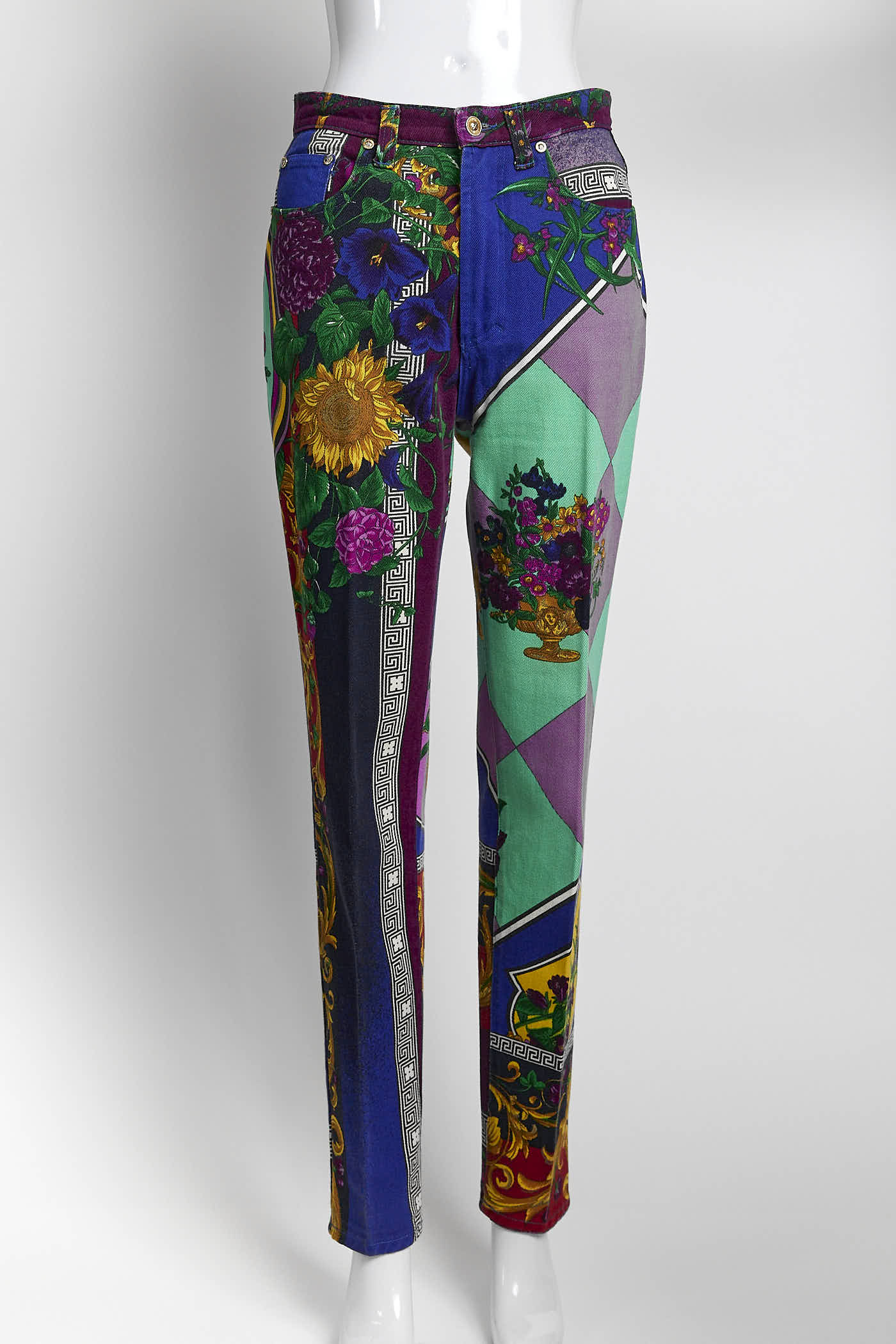 VERSACE JEANS COUTURE MIX PATTERNED MULTICOLOR JEANS - SIZE 30/44