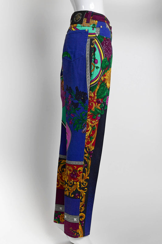 VERSACE JEANS COUTURE MIX PATTERNED MULTICOLOR JEANS - SIZE 30/44