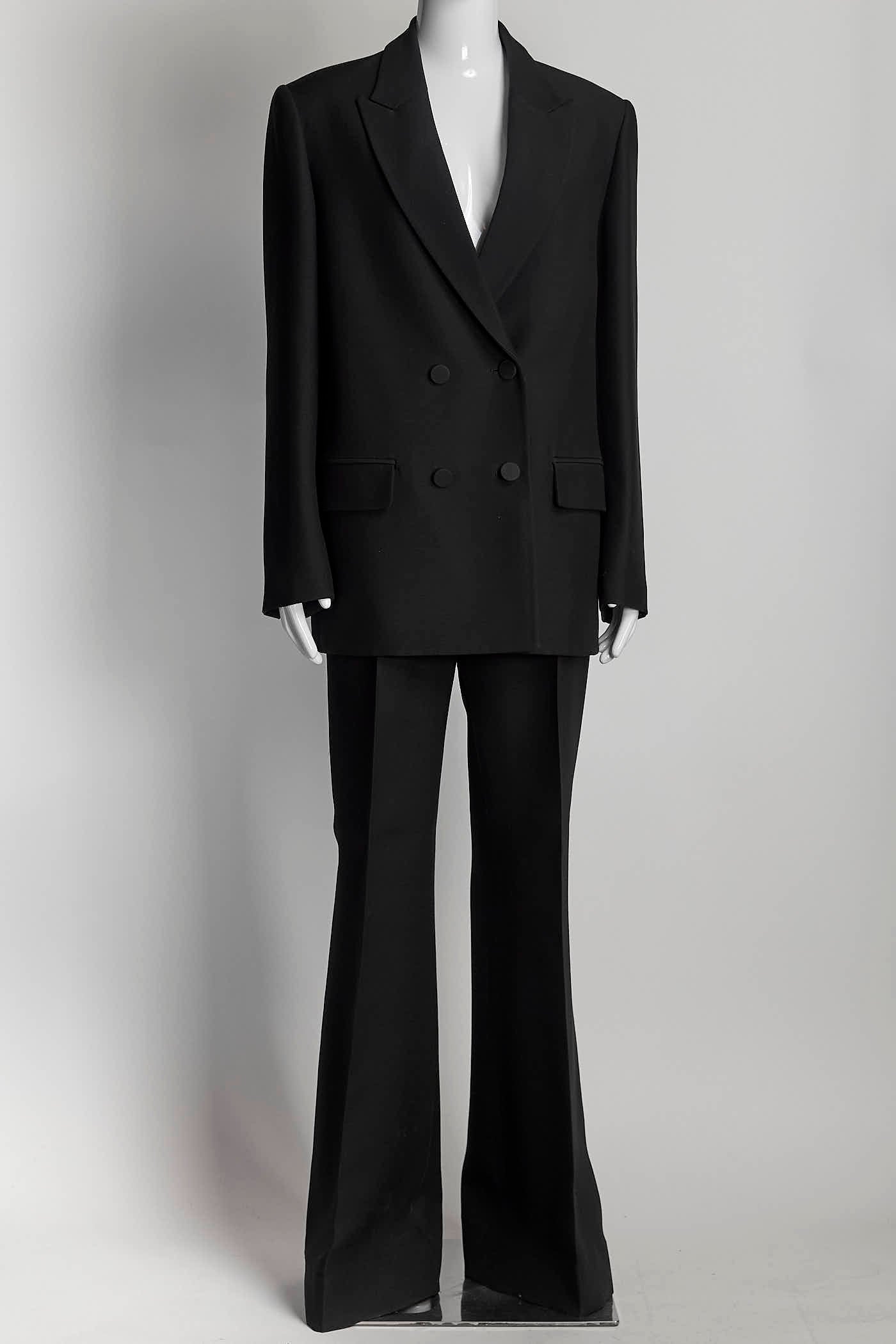 Valentino Black Blazer/Trouser Suit 42