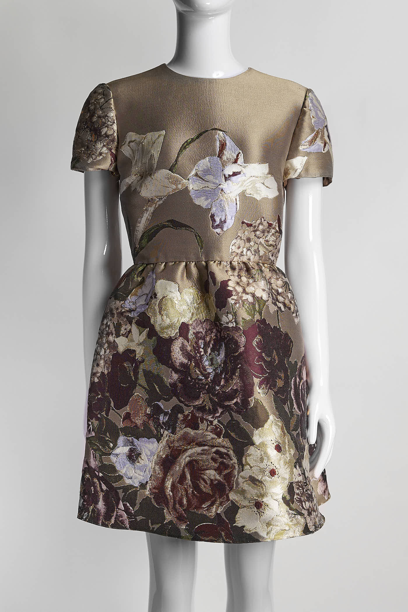 Valentino Brocade Floral Print Dress 6