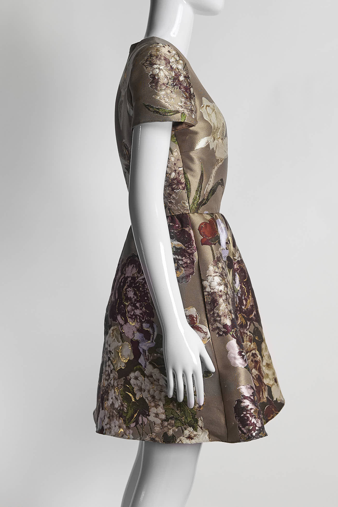 Valentino Brocade Floral Print Dress 6