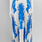 Valentino Cream/Blue Pleated Skirt IT 40