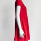 Valentino Red Floral Detail Shift Dress M